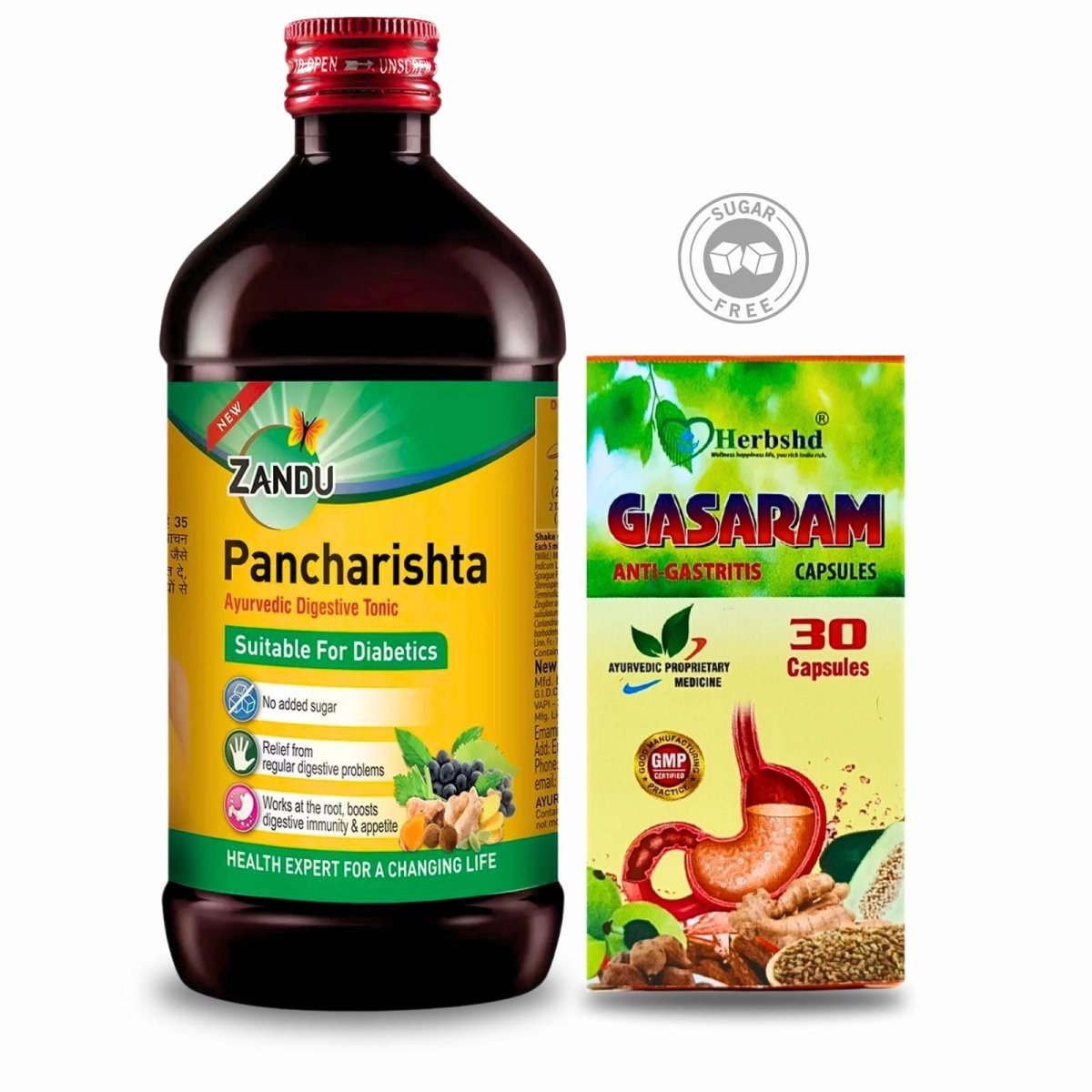 Buy Gastric Relief Zandu Pancharishta Digestive Tonic gasaram capsule