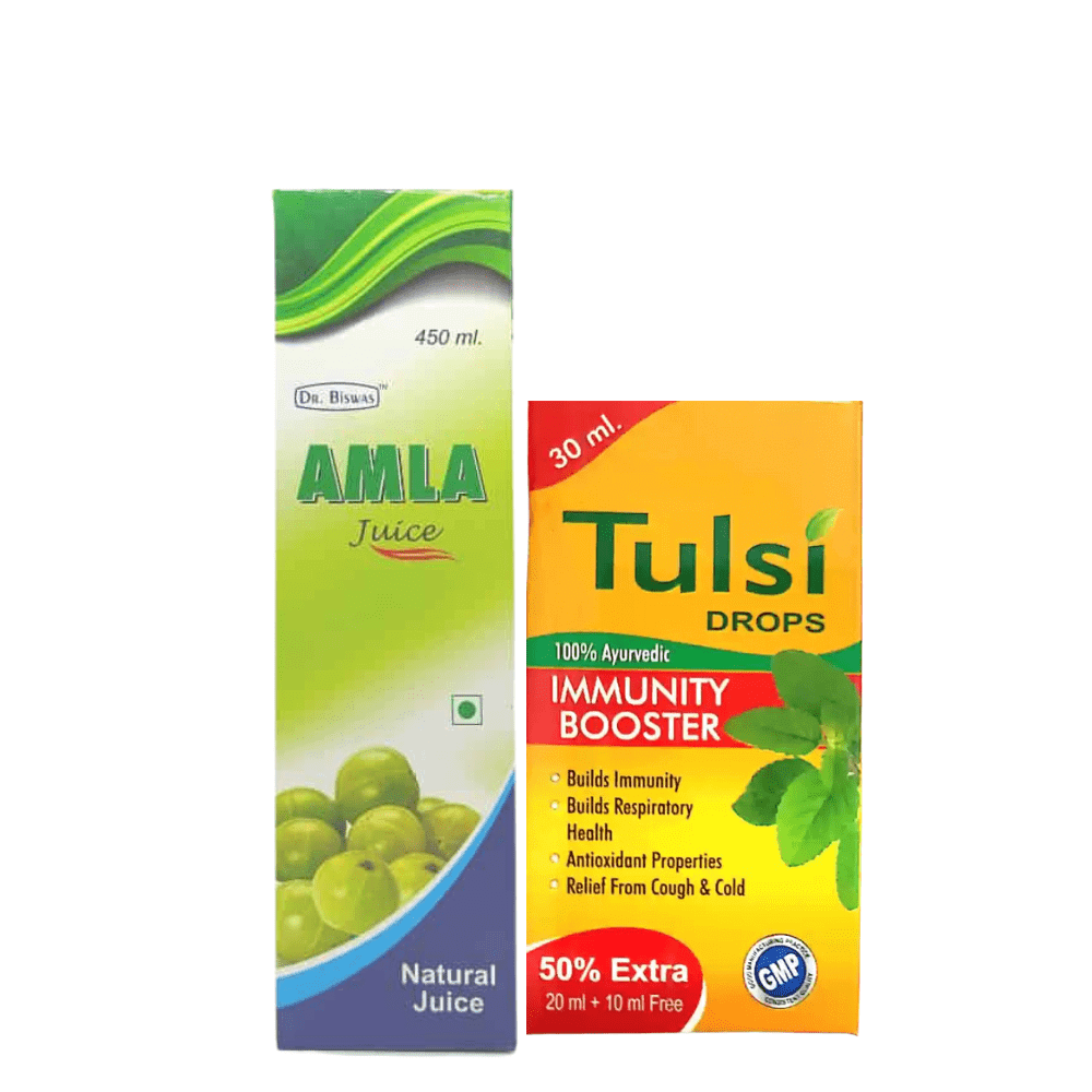 Buy Immunity Booster Amla Juice &amp; Tulsi Drop (Combo Pack) For Cough