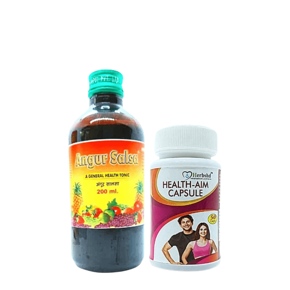 Buy Now Ayurvedic Angur Salsa Tonic & Health Aim Capsule Combo For Good health