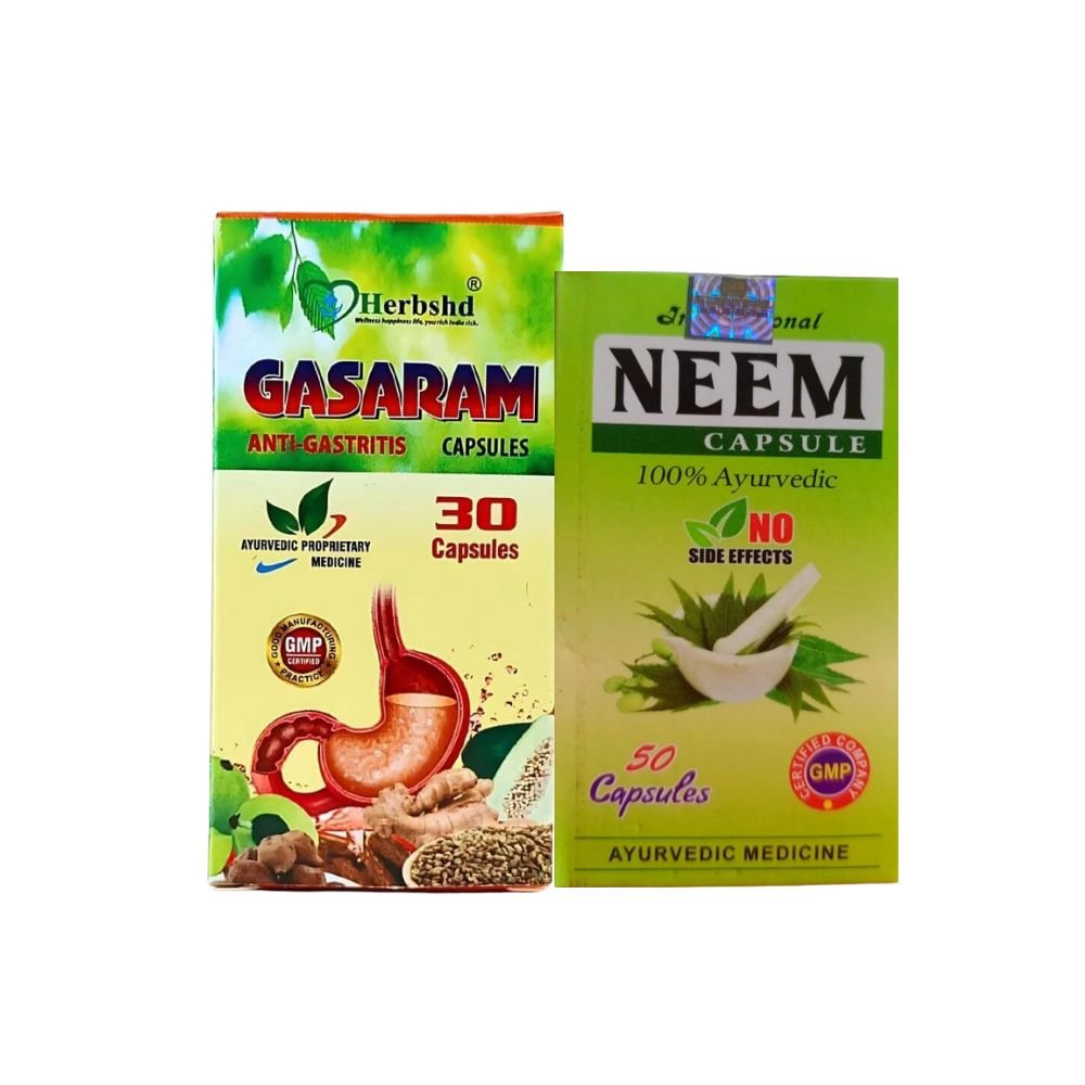 Buy Organic NEEM Capsule & Gasaram capsule for Clear, Glowing Skin