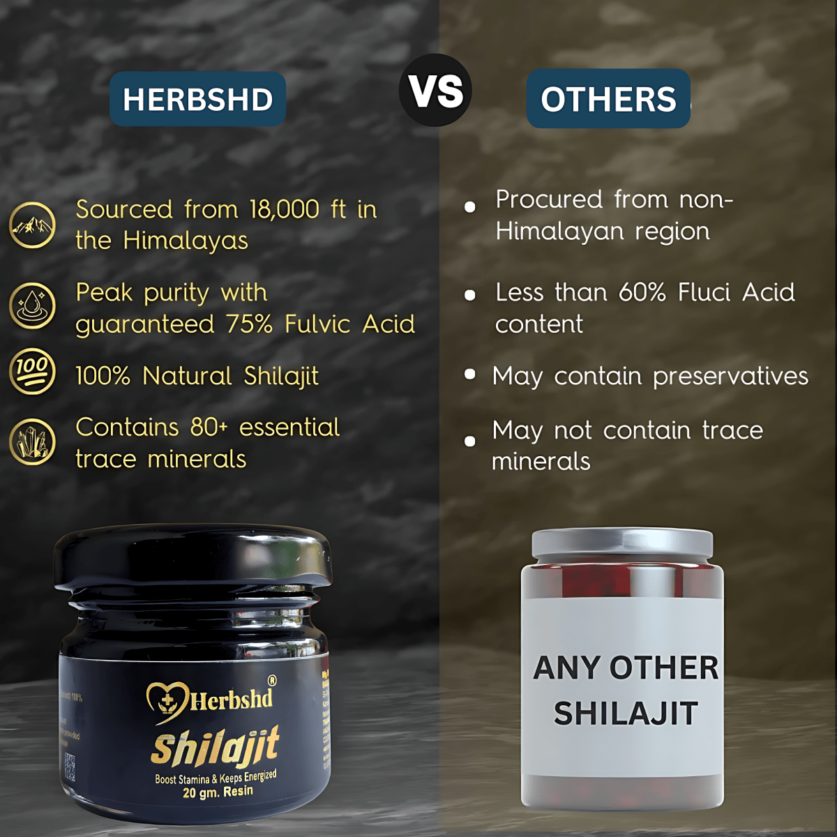 Buy pure Herbshd Shilajit Boosts Immunity & Strength