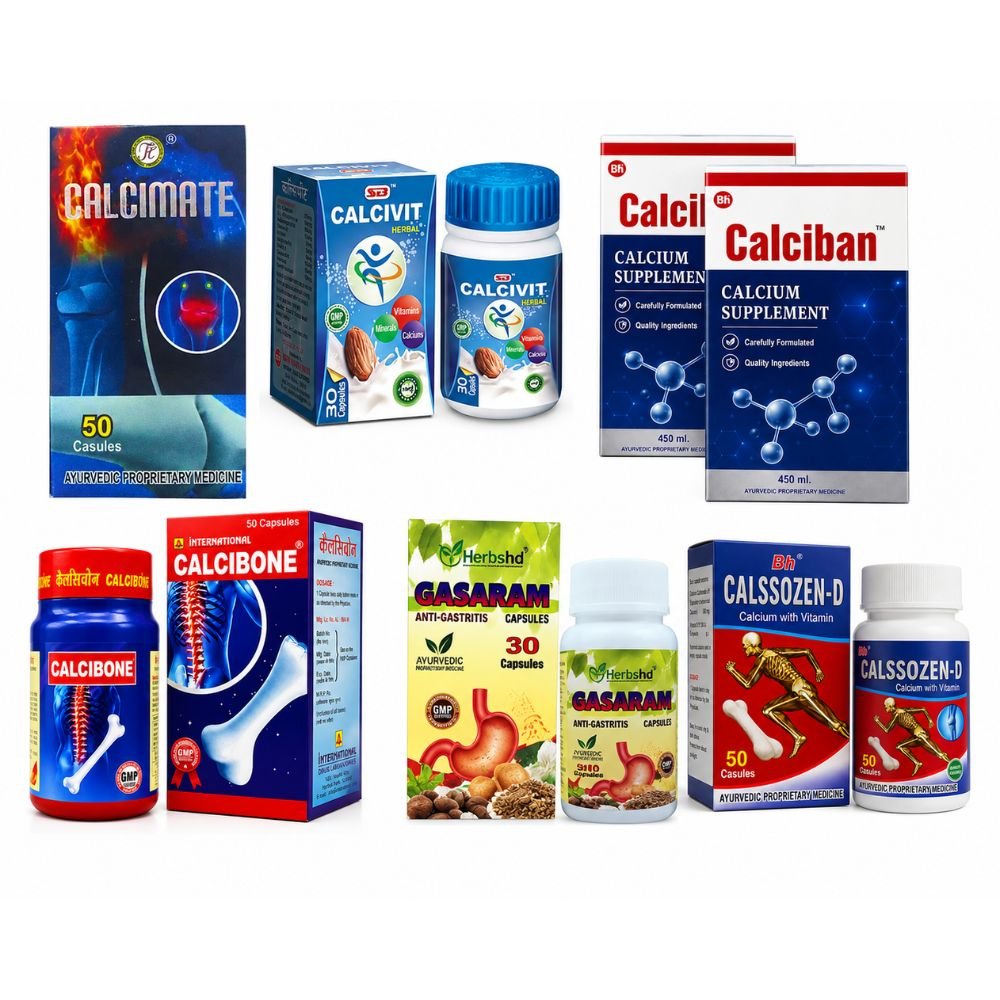 Calcimate, Calcivit, Calciban, Calcibone Combo