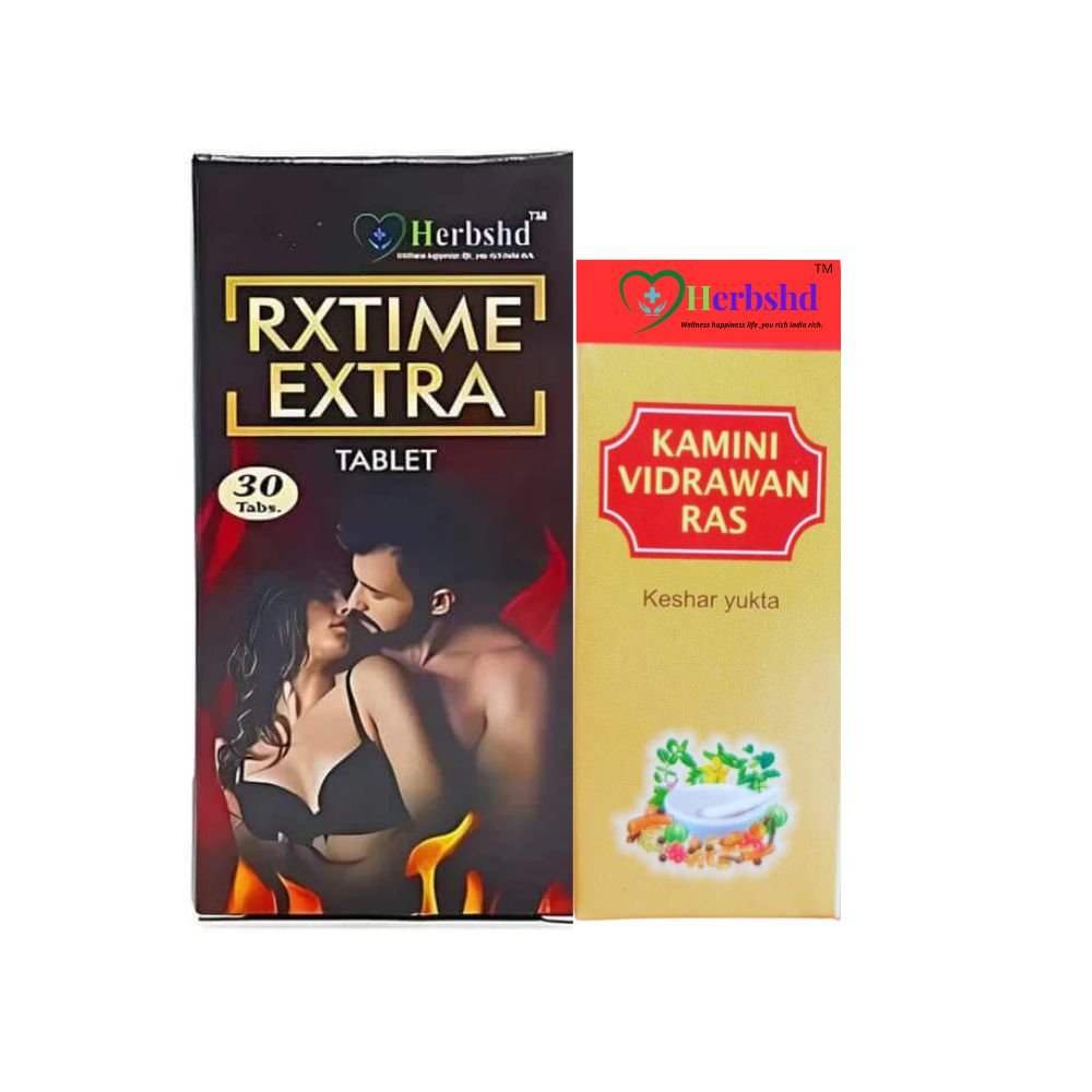 Combo pack: Kamini Vidrawan Ras + Rxtime Extra - 10g & 30 Tablet