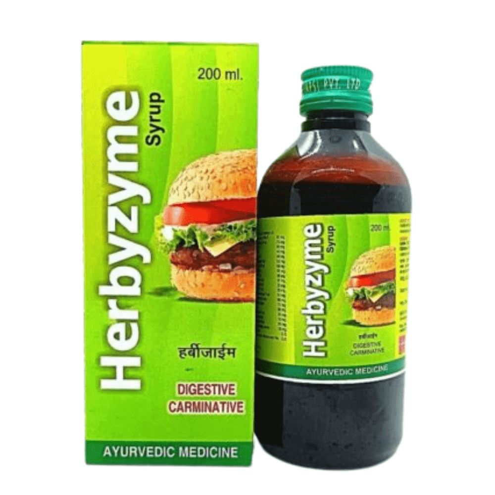 Digestive Medicine Herbyzyme Syrup - 200ml. ( pack of 6)