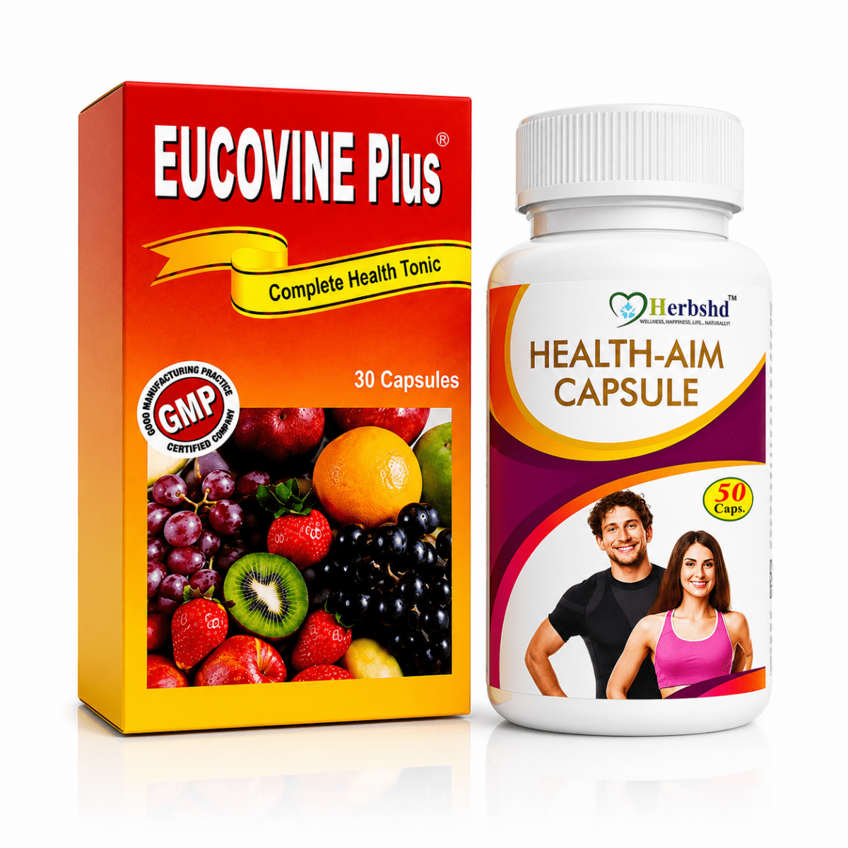 Eucovine Plus & Health Aim Capsule Combo for Daily Wellness