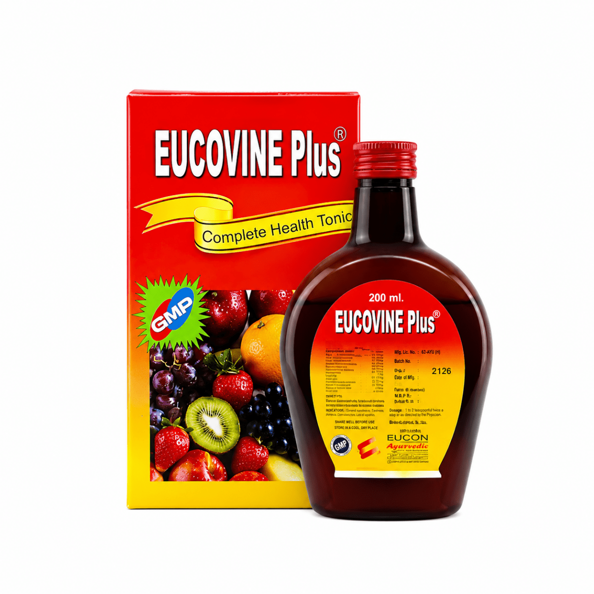 Eucovine Plus Tonic & Capsules for Weight Gain & Immunity Booster 200ml.