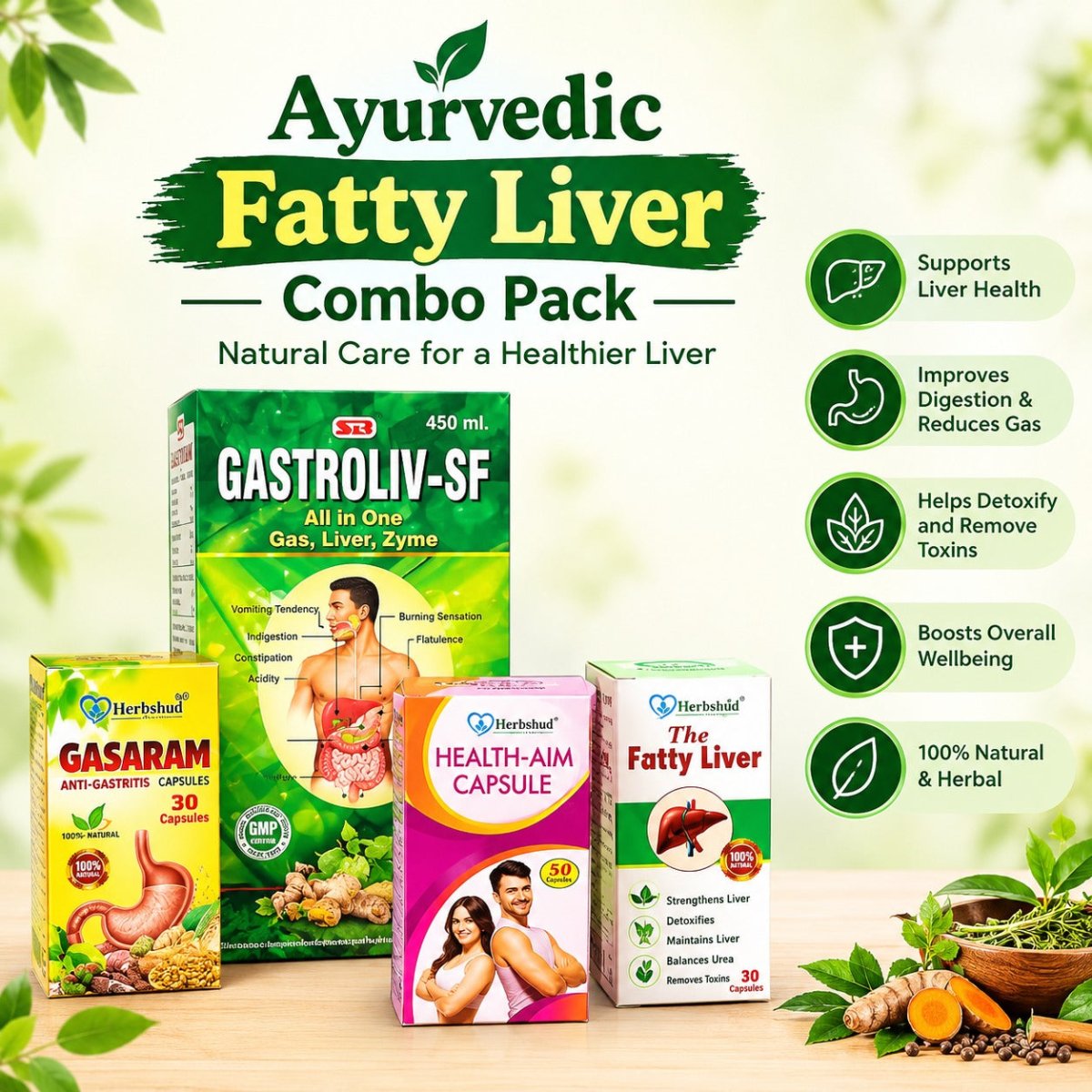 Fatty Liver Ayurvedic Combo Pack | Liver Wellness & Digestive Support