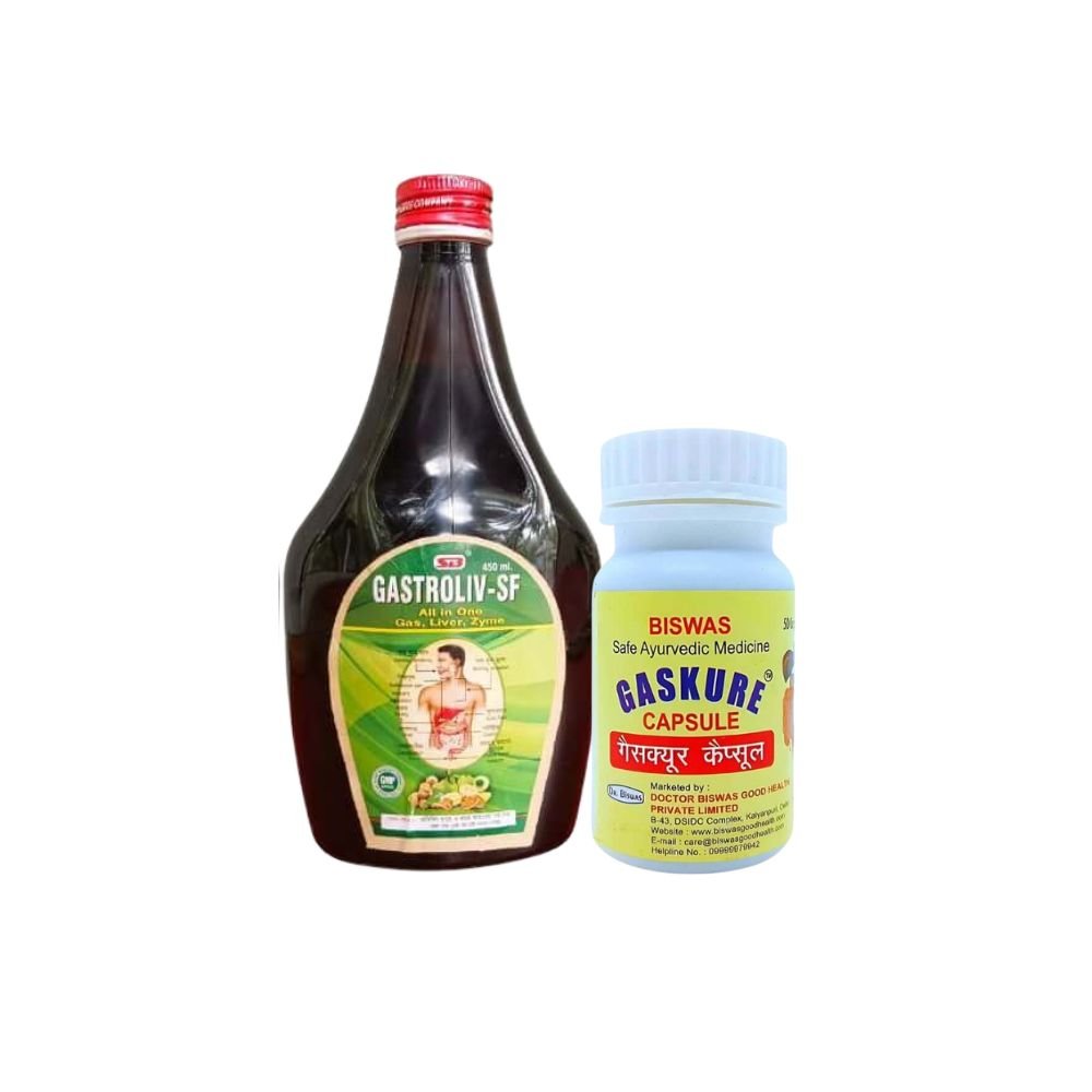 Gastroliv - SF Syrup & Gaskure Capsule (Combo Pack)
