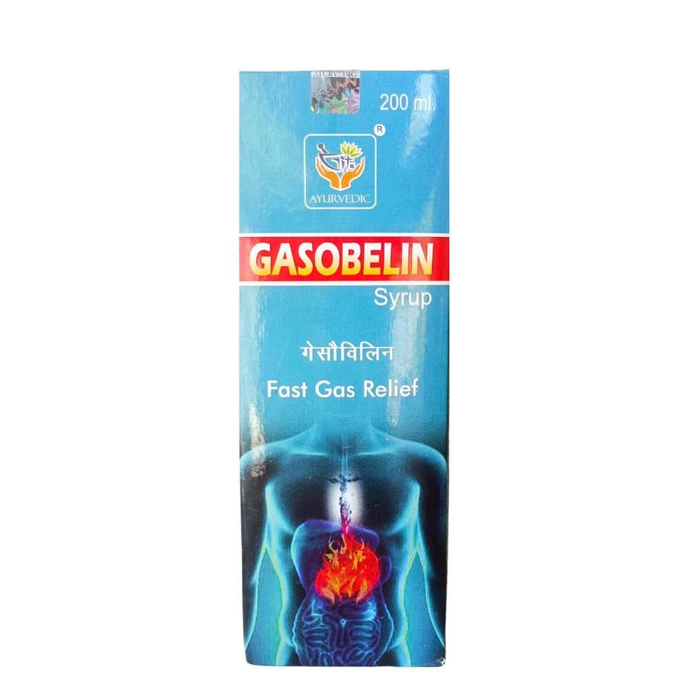 Gita Ayurvedic Fast Gas Relief Gasobelin Syrup 200ml. (pack of 4)