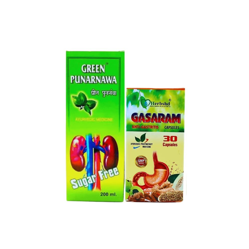 Green Punarnawar Tonic & Gasaram Capsule combo