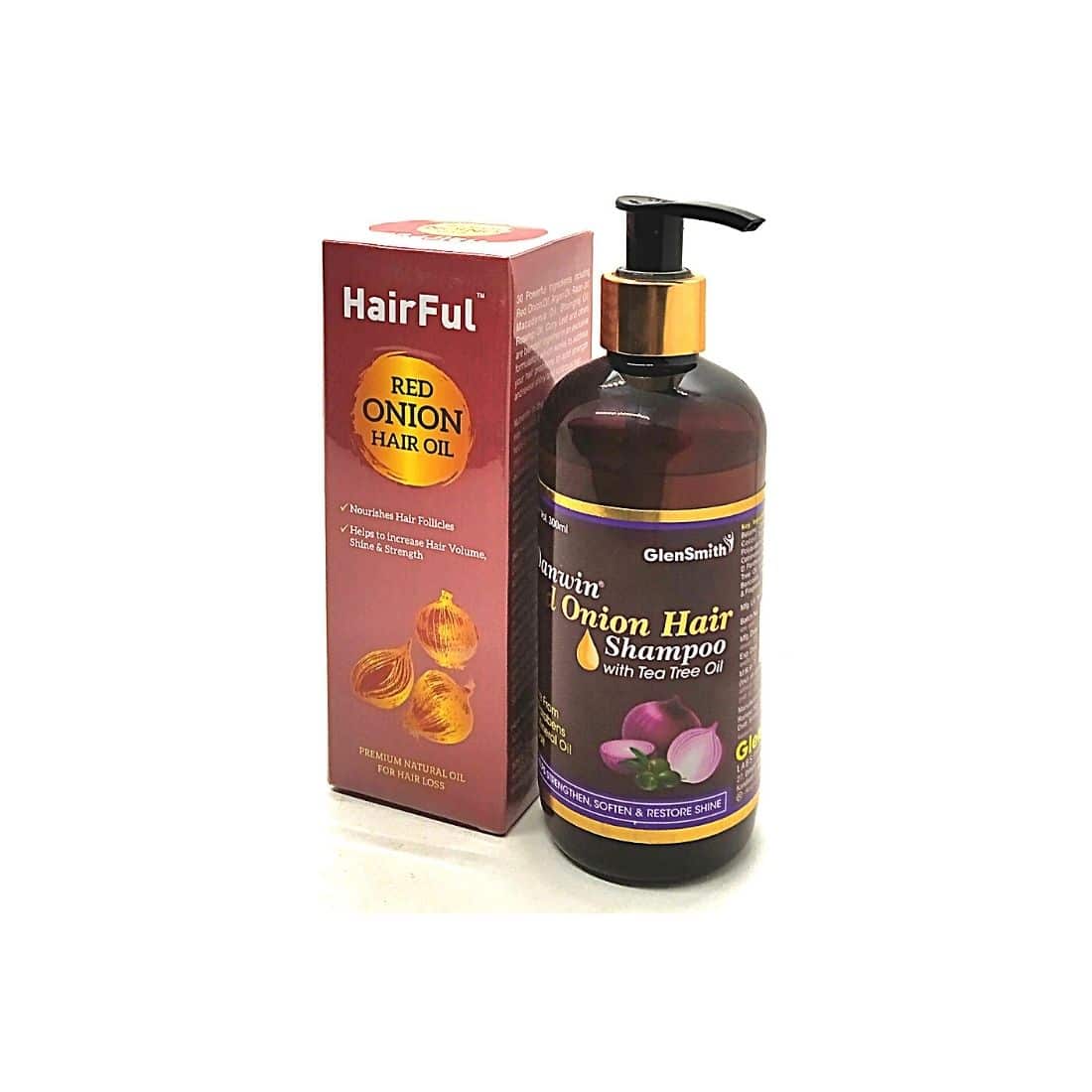 Hair Full Red Onion Hair Oil & Danwin Red Onion Hair Shampoo (Combo Pack)