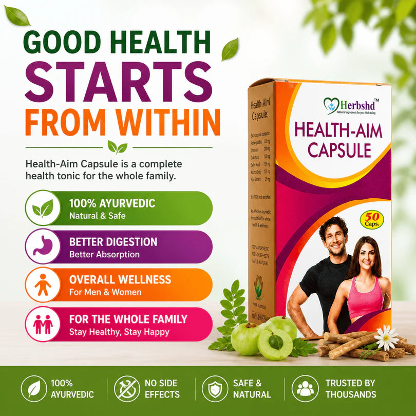 Health Aim Plus Combo | Weight Gain Syrup & Capsules for Good Health, Energy & Strength