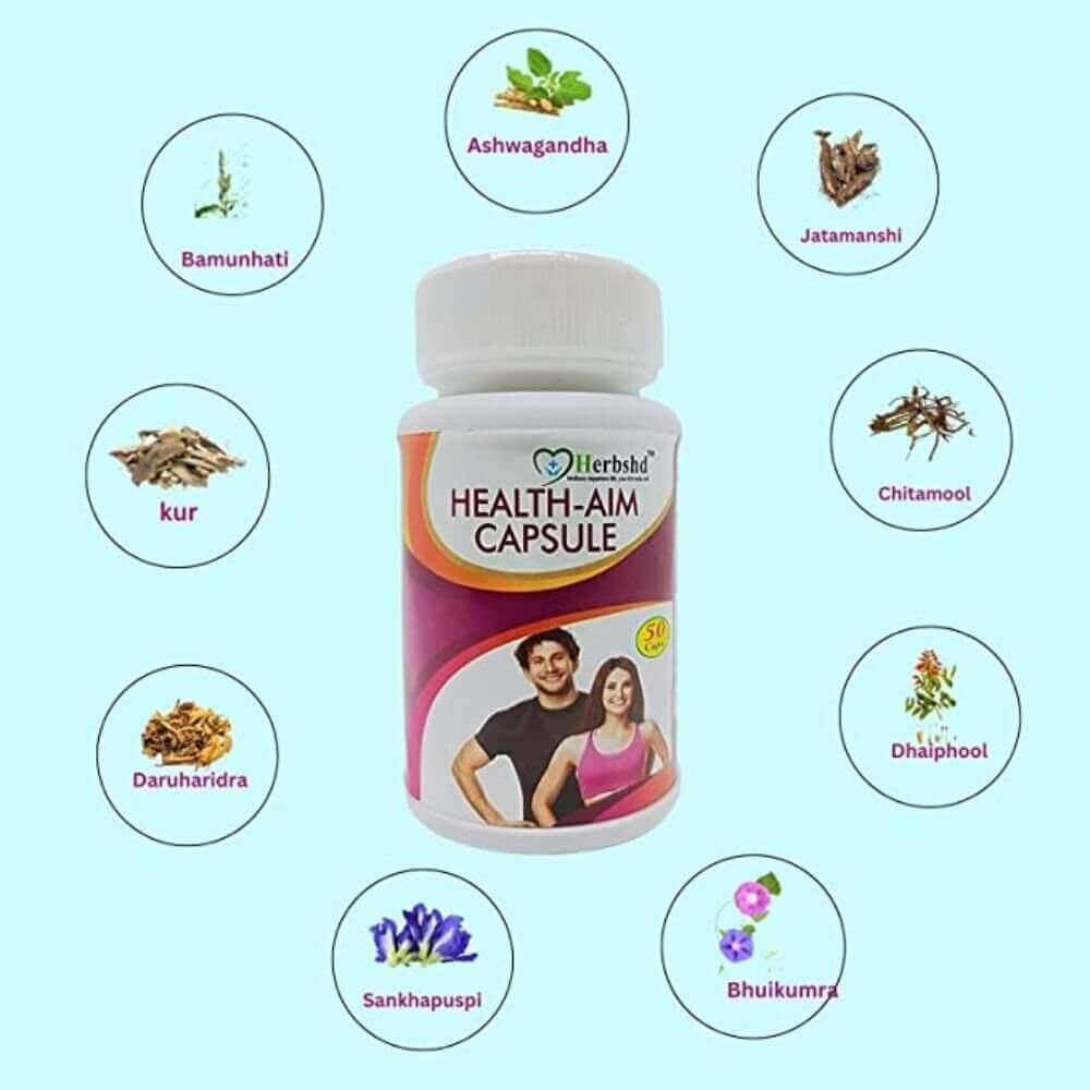 Strength & Weakness Herbal Combo Pack - Health Aim Capsule & Kulekhara Tonic