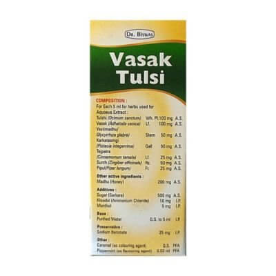 Herbal Cough Remedy Vasak Tulsi Syrup