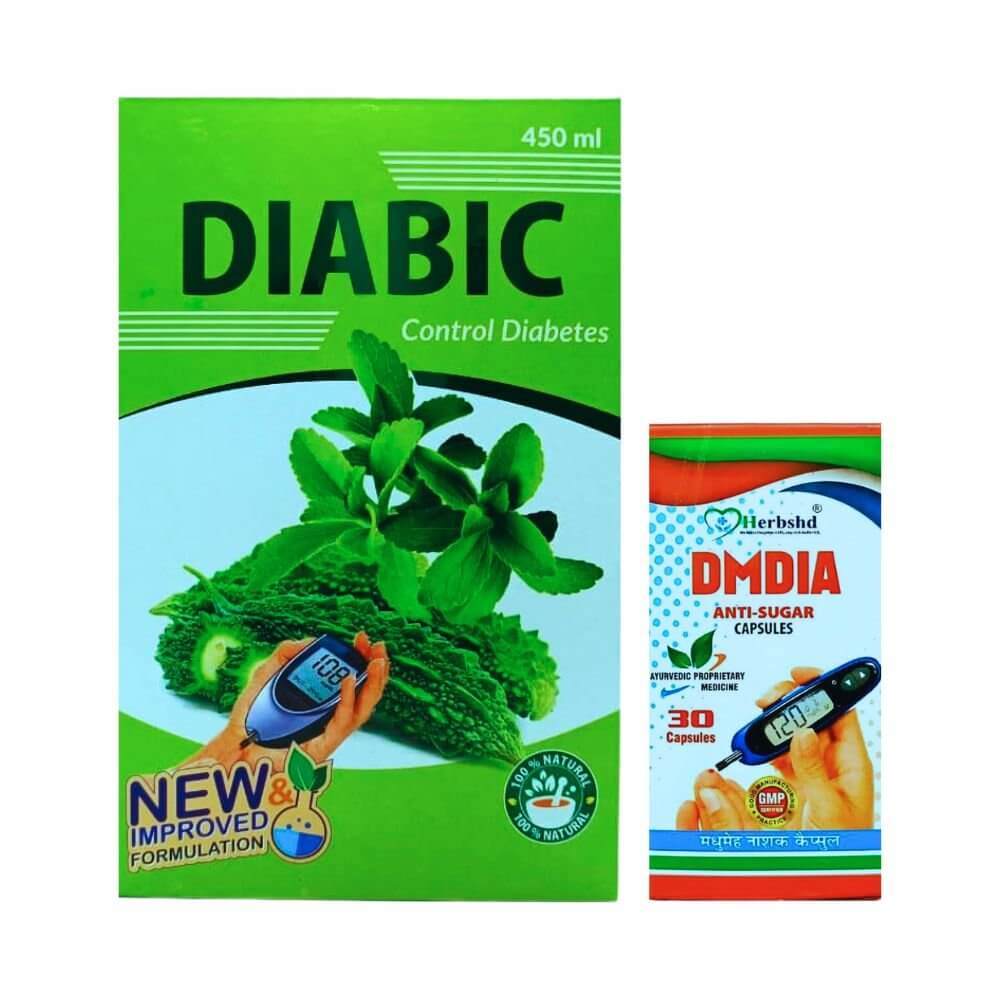 Herbshd Ayurvedic DMDIA Capsule & DIABIC Syrup