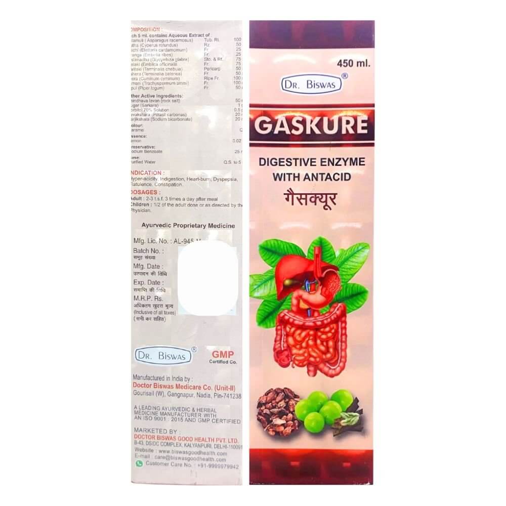 Herbshd Ayurvedic Gasaram Capsule & Gaskure Syrup combo