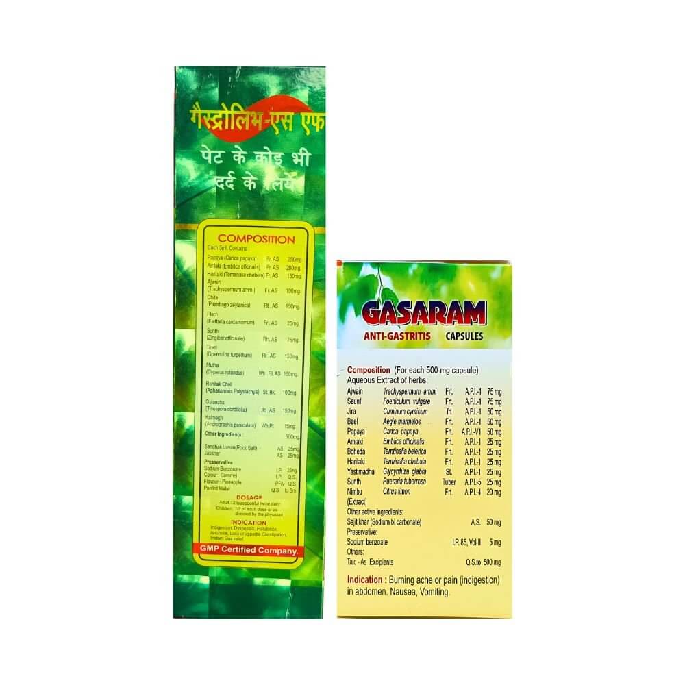 Herbshd Ayurvedic Gasaram Capsule & Gasliv - SF Tonic combo