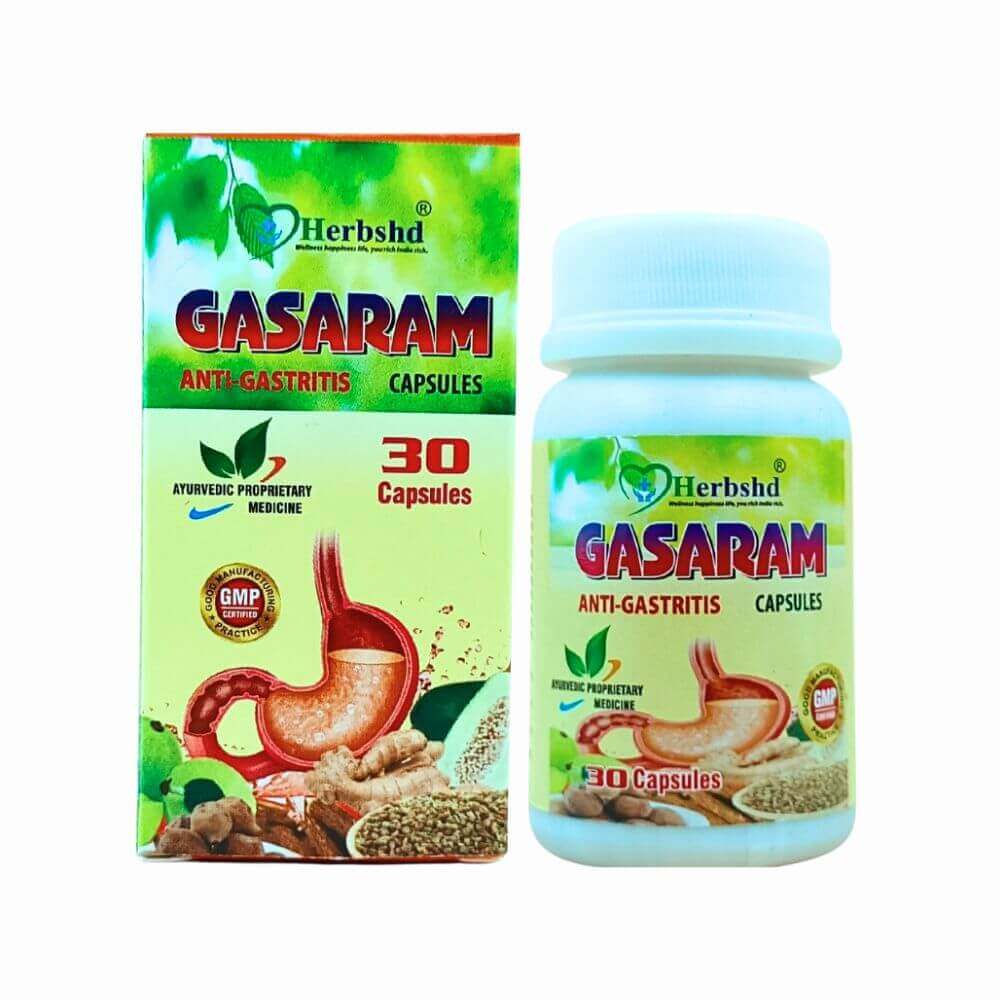 Herbshd Ayurvedic Gasaram Capsule & Go Gas Powder combo