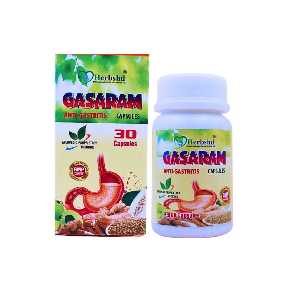 Herbshd Ayurvedic Gasaram Capsule & Pudina Active syrup combo