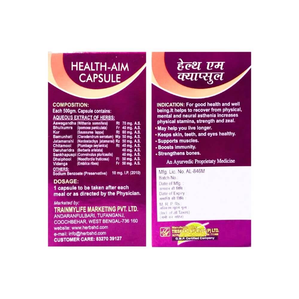 Herbshd Ayurvedic Health Aim Capsule & A To X tonic combo