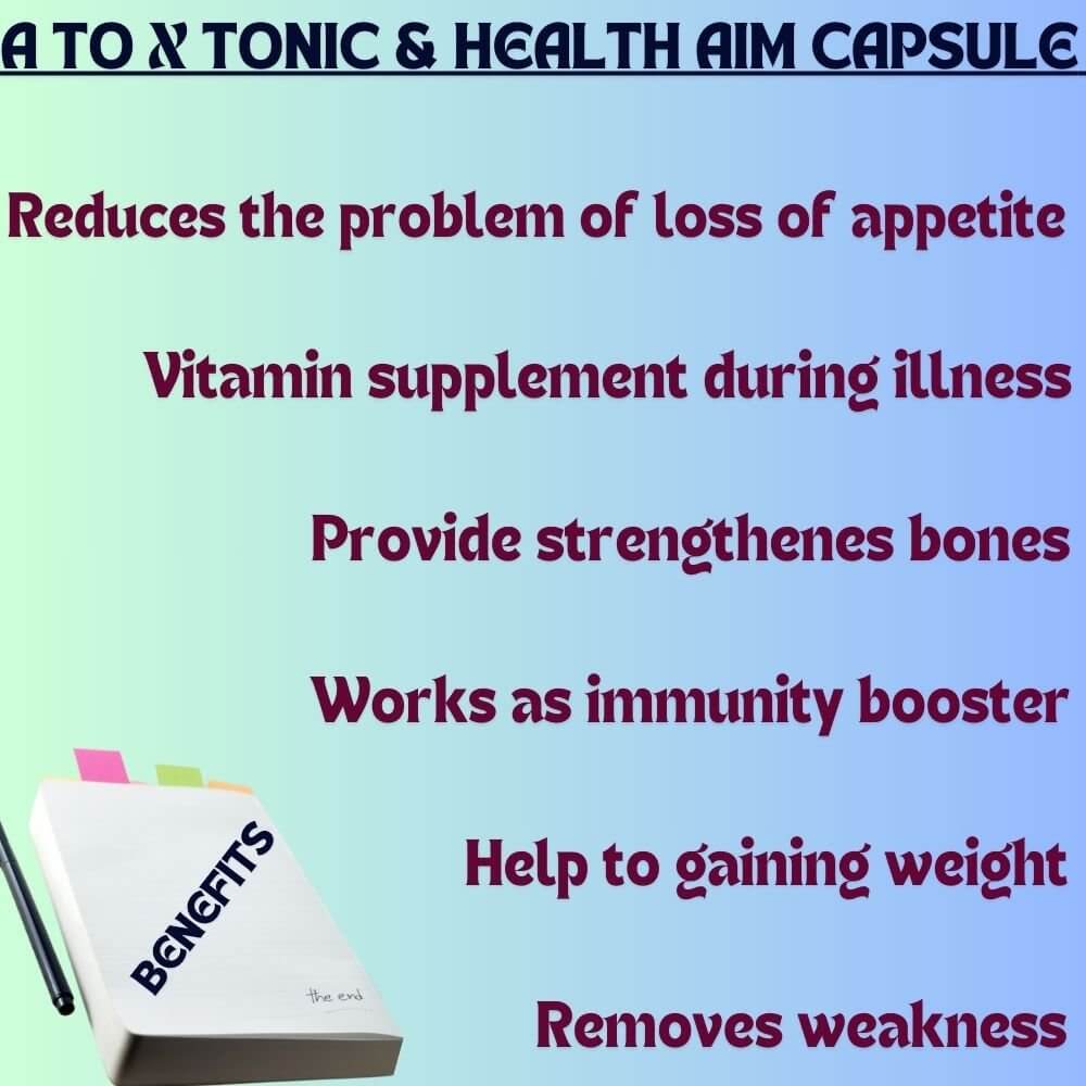 Herbshd Ayurvedic Health Aim Capsule & A To X tonic combo