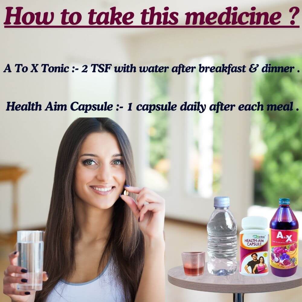 Herbshd Ayurvedic Health Aim Capsule & A To X tonic combo