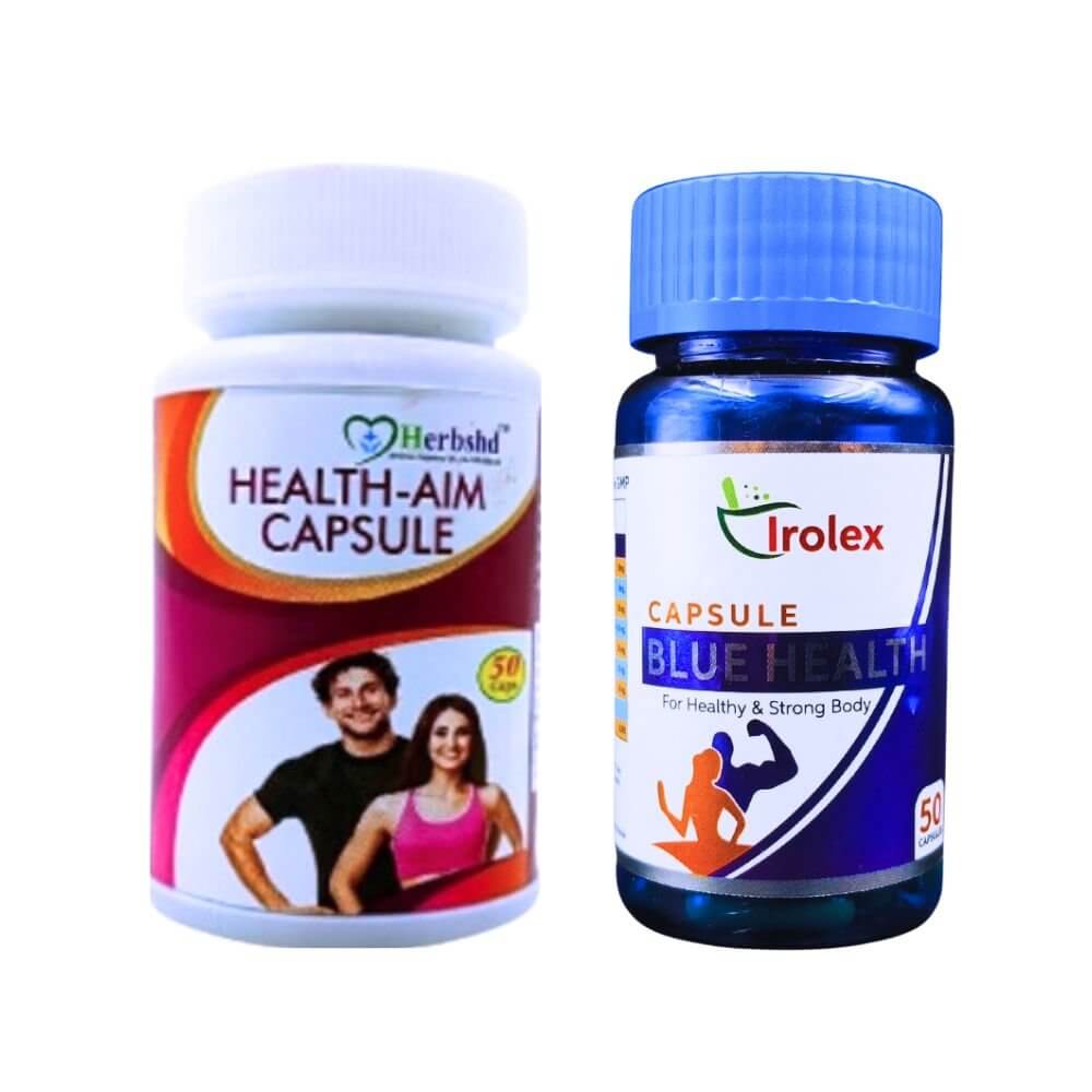 Herbshd ayurvedic Health Aim capsule & Blue Health capsule ( combo pack )