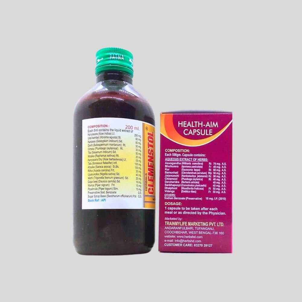 Herbshd Ayurvedic Health Aim capsule & Clemenstol Syrup (combo)