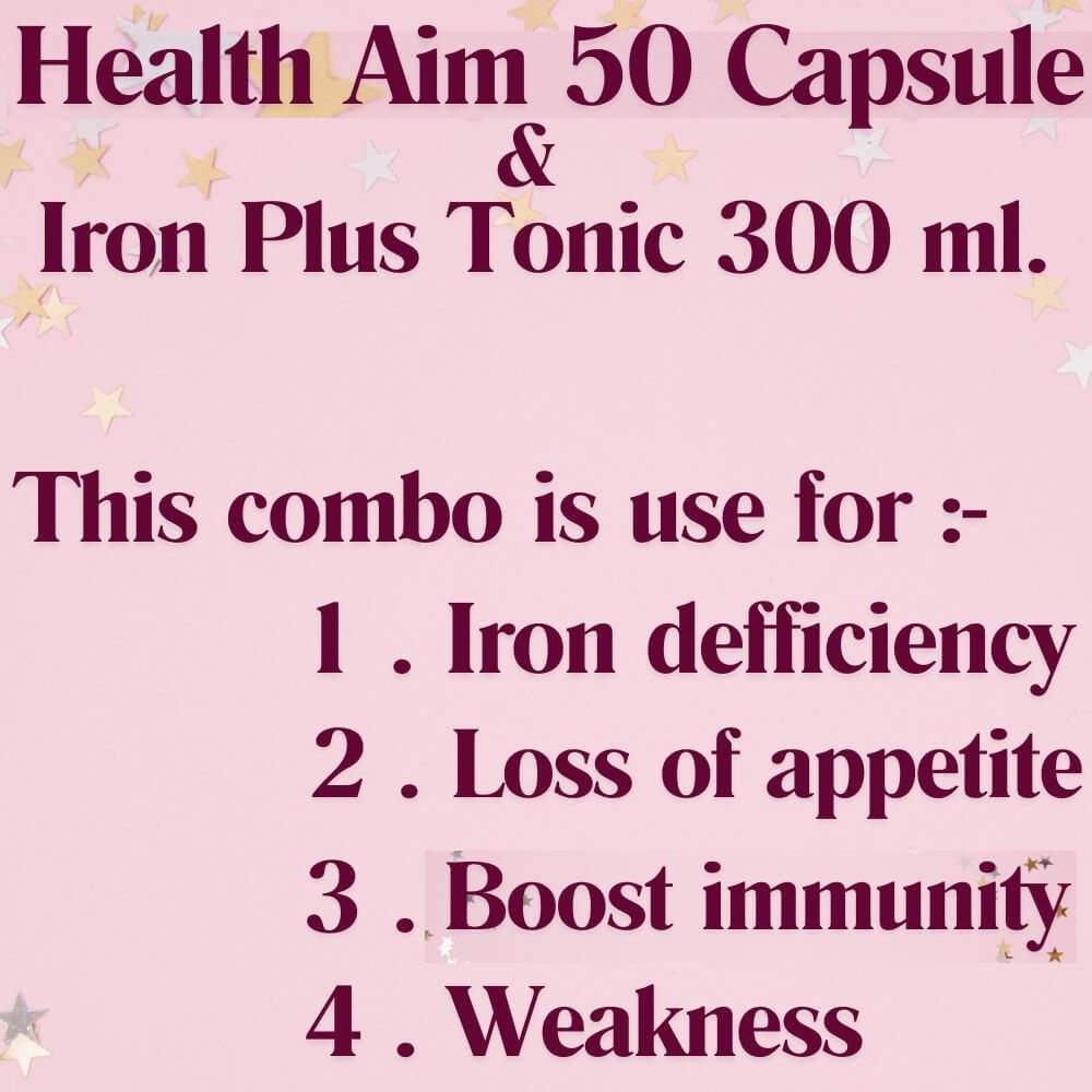 Herbshd ayurvedic Health Aim Capsule & Iron Plus Tonic combo