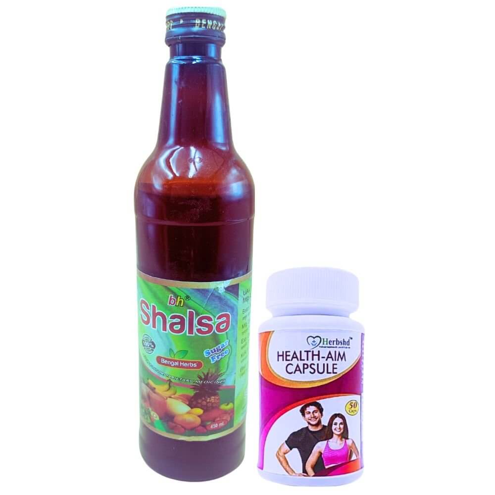Herbshd ayurvedic Health Aim capsule & Shalsa combo