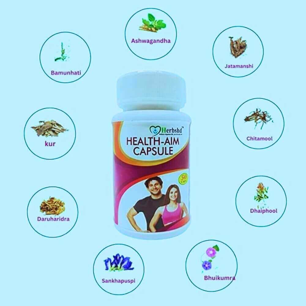 Herbshd Ayurvedic Health Aim Capsule & Xtra Zosh Capsule + Zosh Oil (combo)