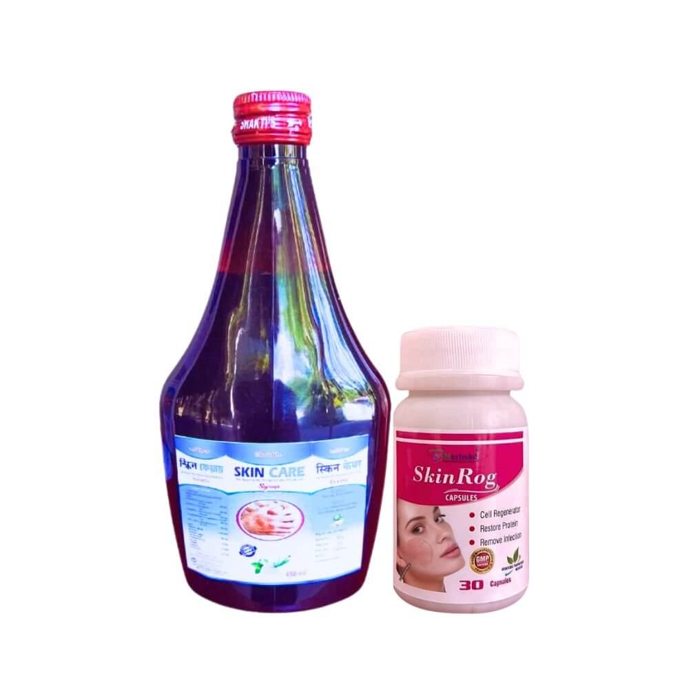 Herbshd Ayurvedic Skin Rog Capsule & Skin Care Syrup combo