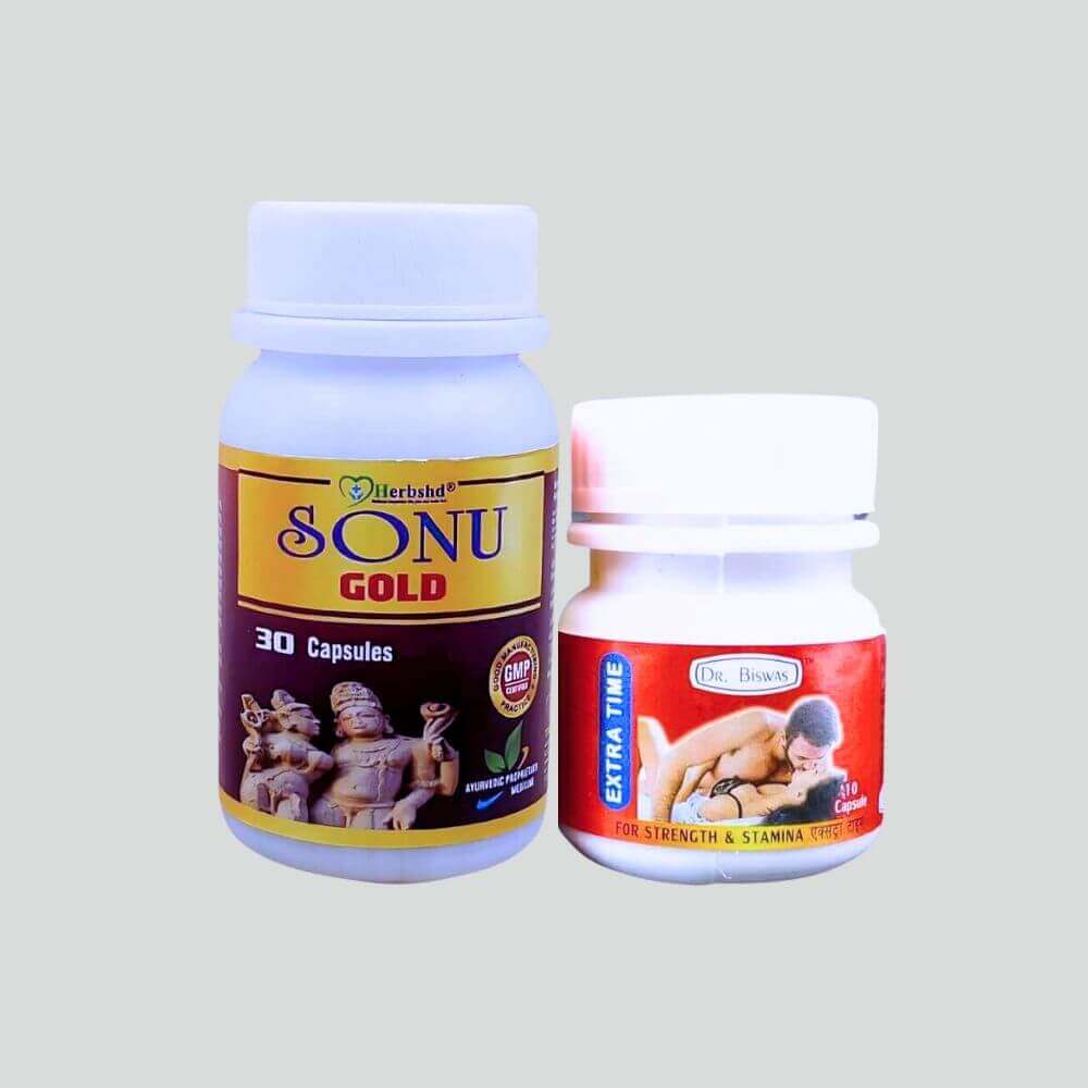 Herbshd Ayurvedic Sonu Gold Capsule & Extra Time Capsule Combo