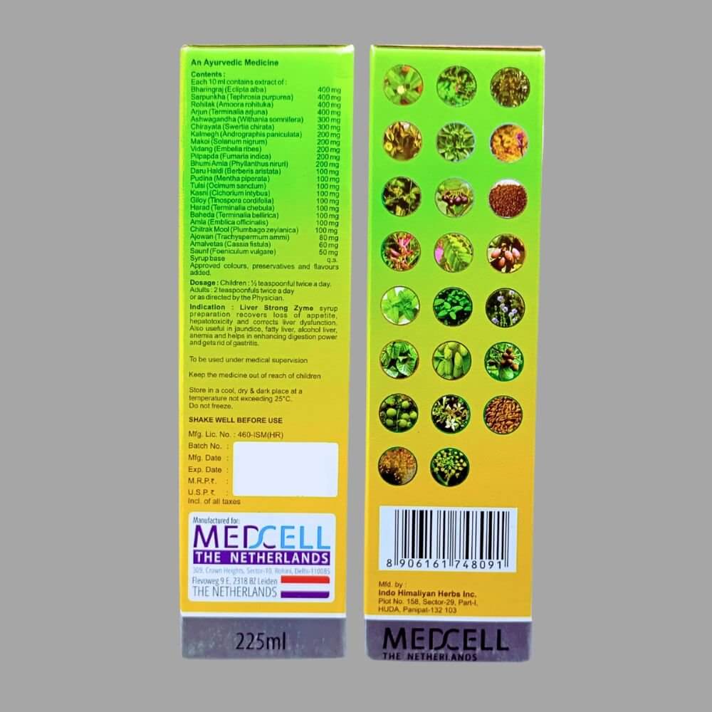 Herbshd Ayurvedic The Fatty Liver Capsule & Liver Strong Zyme Syrup ( combo )