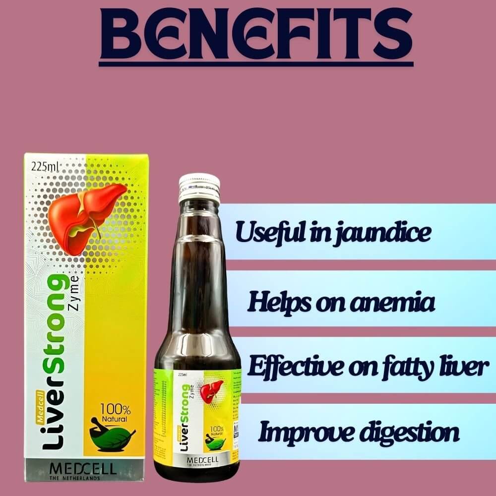 Herbshd Ayurvedic The Fatty Liver Capsule & Liver Strong Zyme Syrup ( combo )