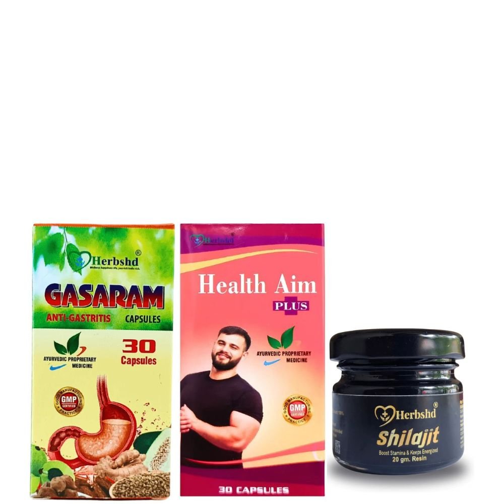 Herbshd Pure Shilajit & Health - Aim Plus Capsule & Gasaram Capsule