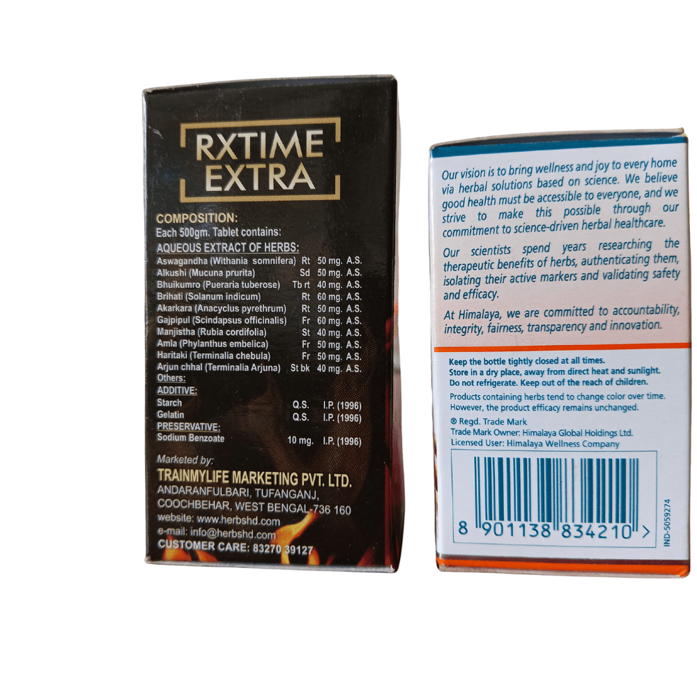 Himalaya Ashwagandha + RXTIME EXTRA – Energy & Power Boost