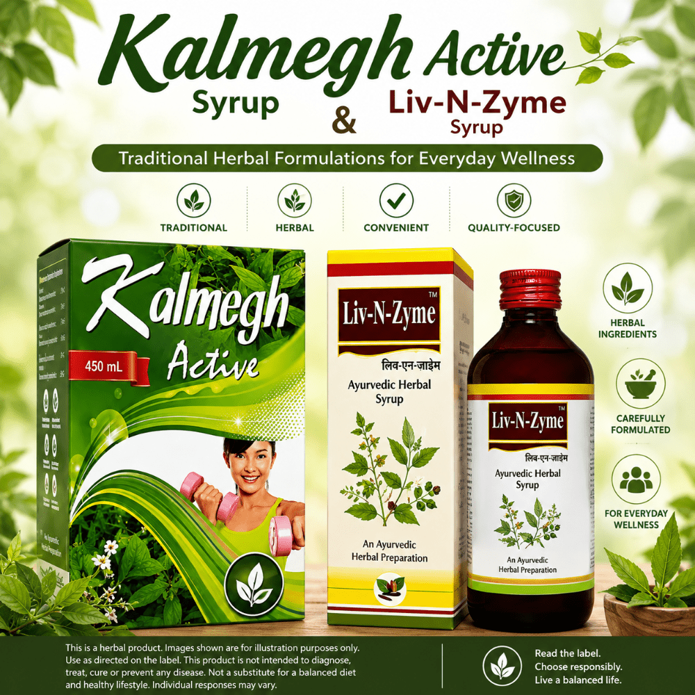 Kalmegh Active Syrup & Liv-N-Zyme Syrup – Herbal Wellness Combo