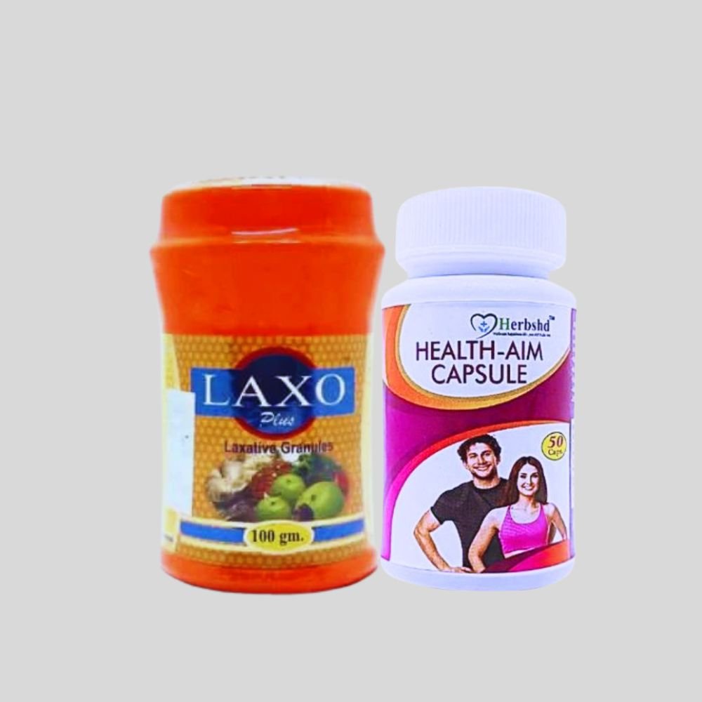 Laxo Plus Powder And Health Aim Capsule combo