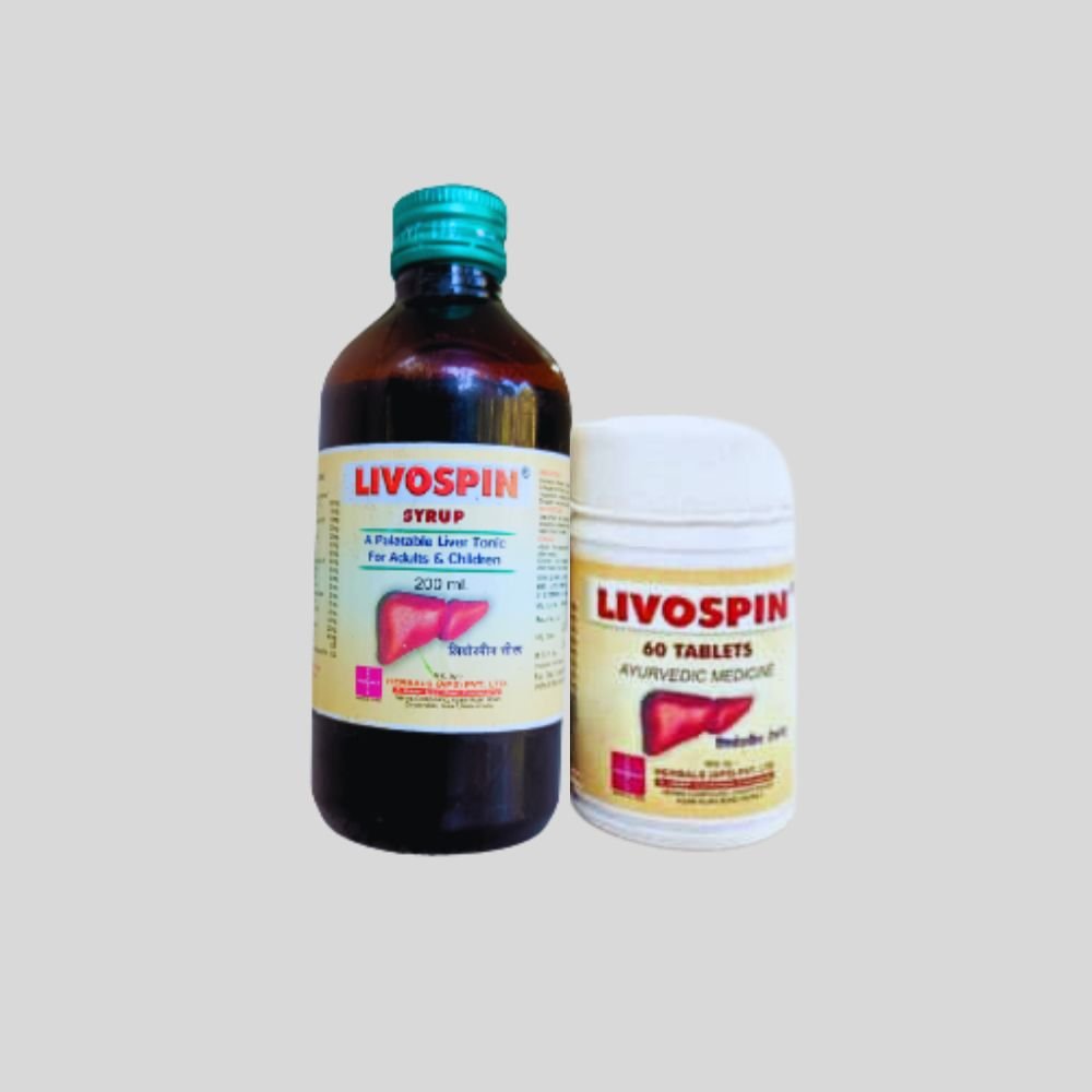 Livospin Syrup & Tablet for fatty Liver combo