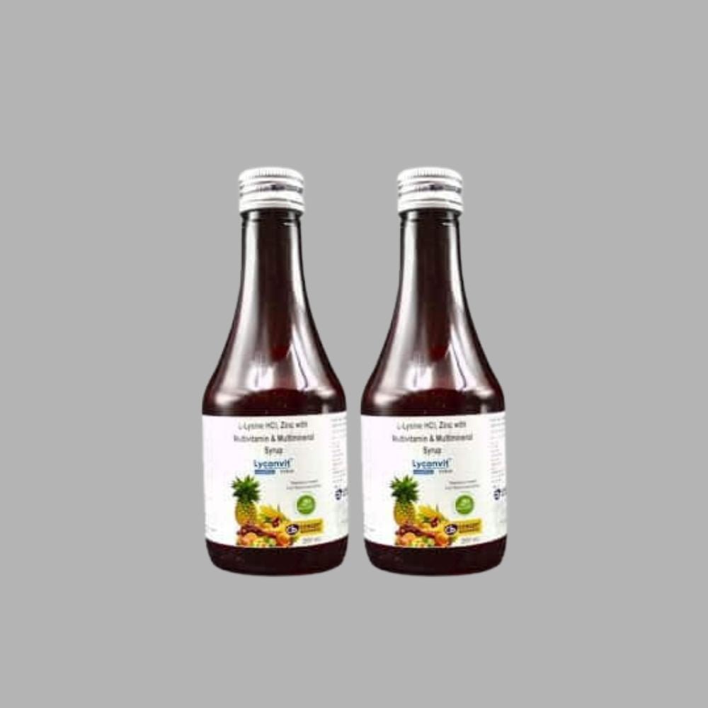 Multivitamin Lyconvit Syrup 200 ml. (pack of 3)