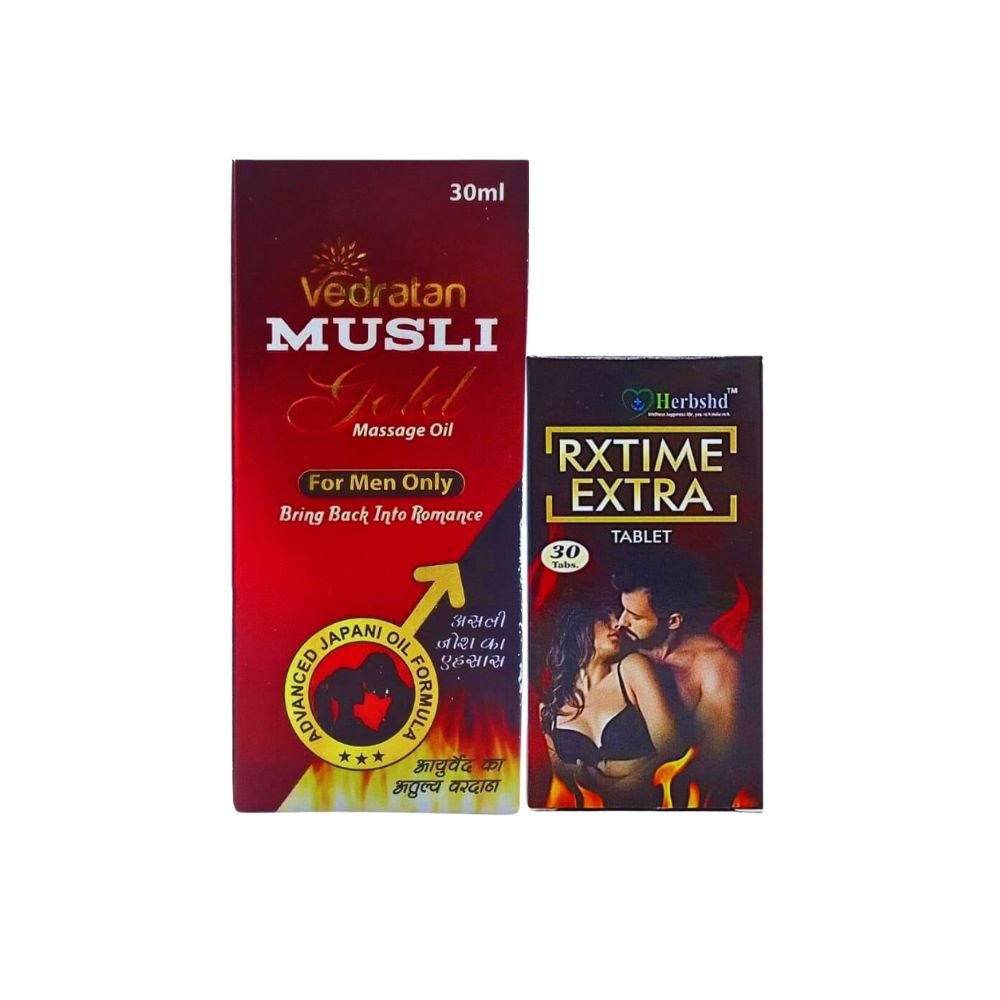 Musli Gold oil & RX Time Extra Tablet Combo for Increase Stamina