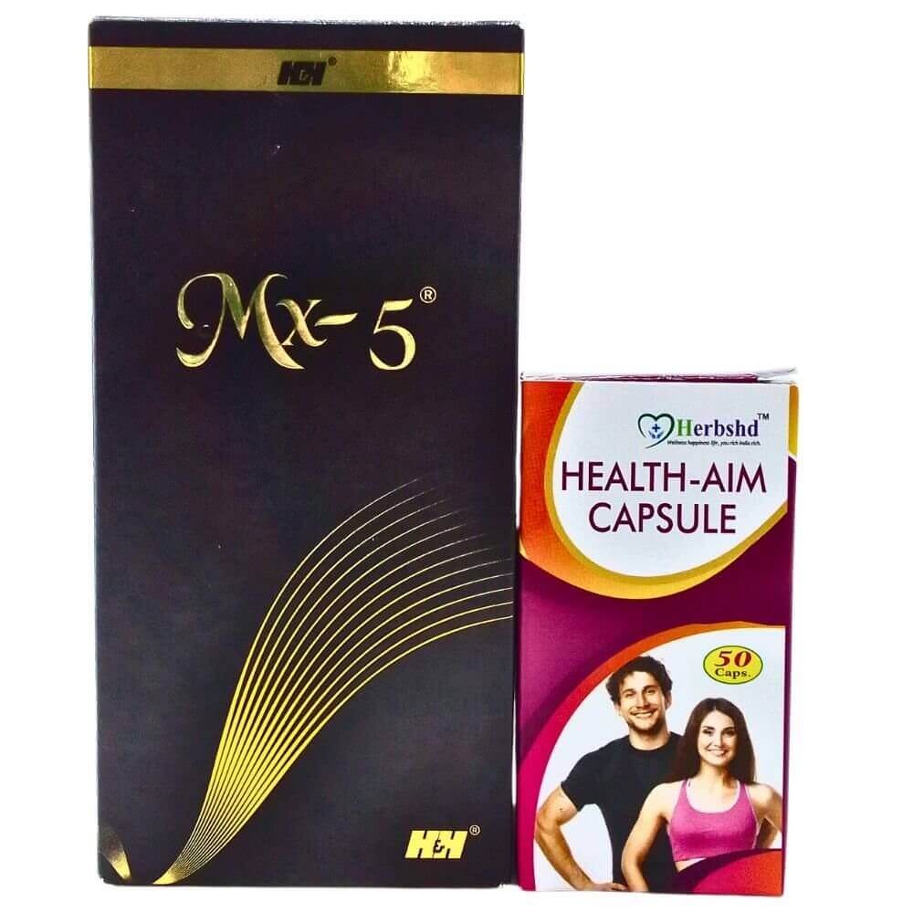 Mx - 5 Solution & Health Aim Capsule(Combo).