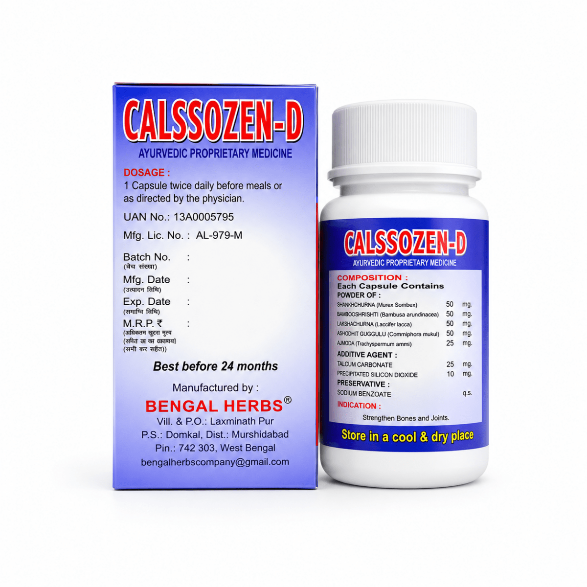 Natural calcium & vitamin D3 for stronger Bones (combo pack)
