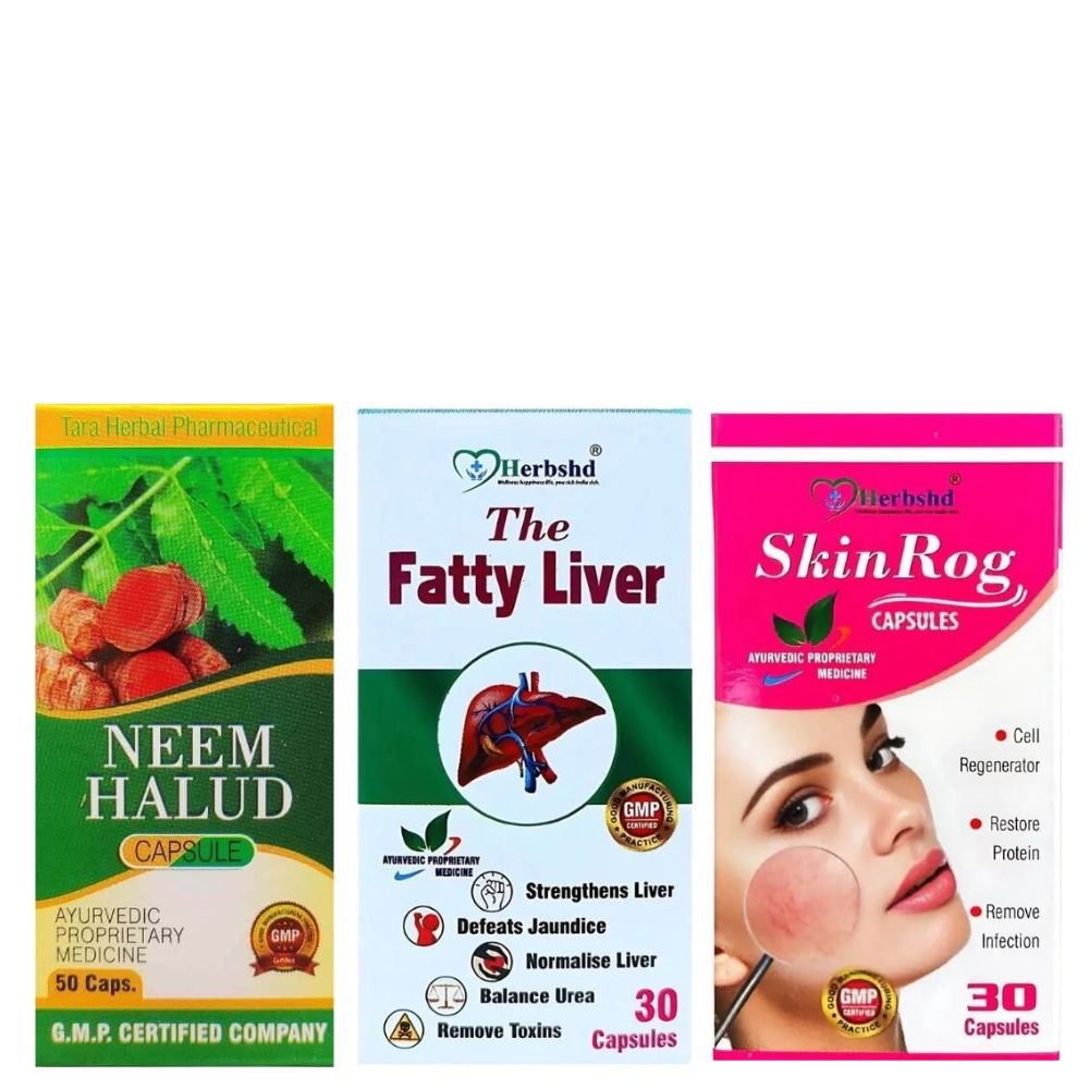 Neem Halud Capsule & The Fatty Liver capsule & Skin Rog Capsule