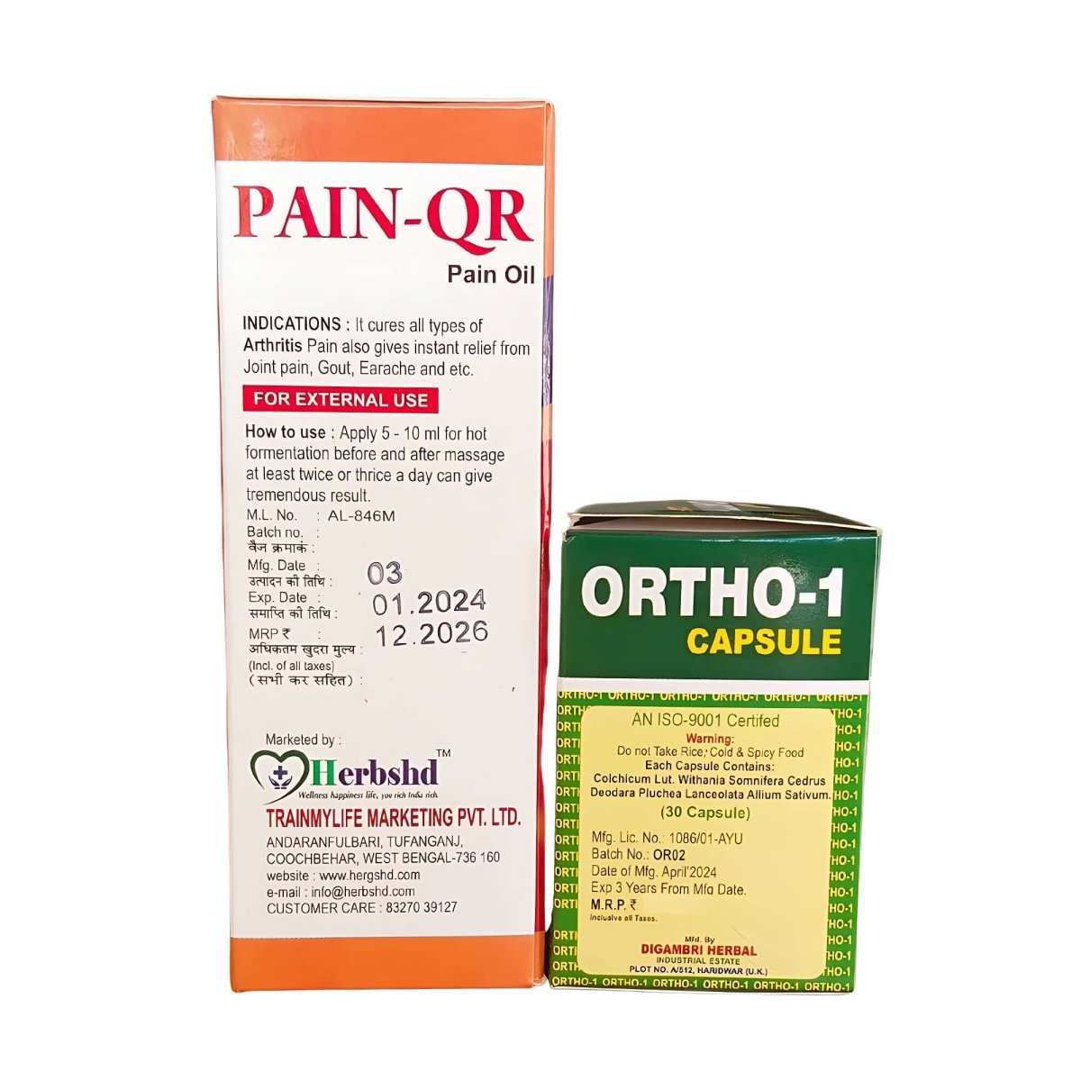 Pain - Qr Oil & Ortho - 1 Capsule Fast Relief Pain By Is Available