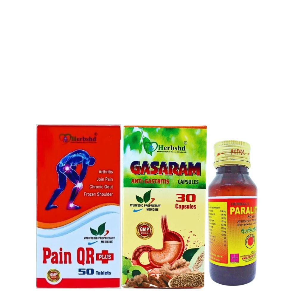 Pain Qr plus tablet & Paralitol oil & Gasaram capsule