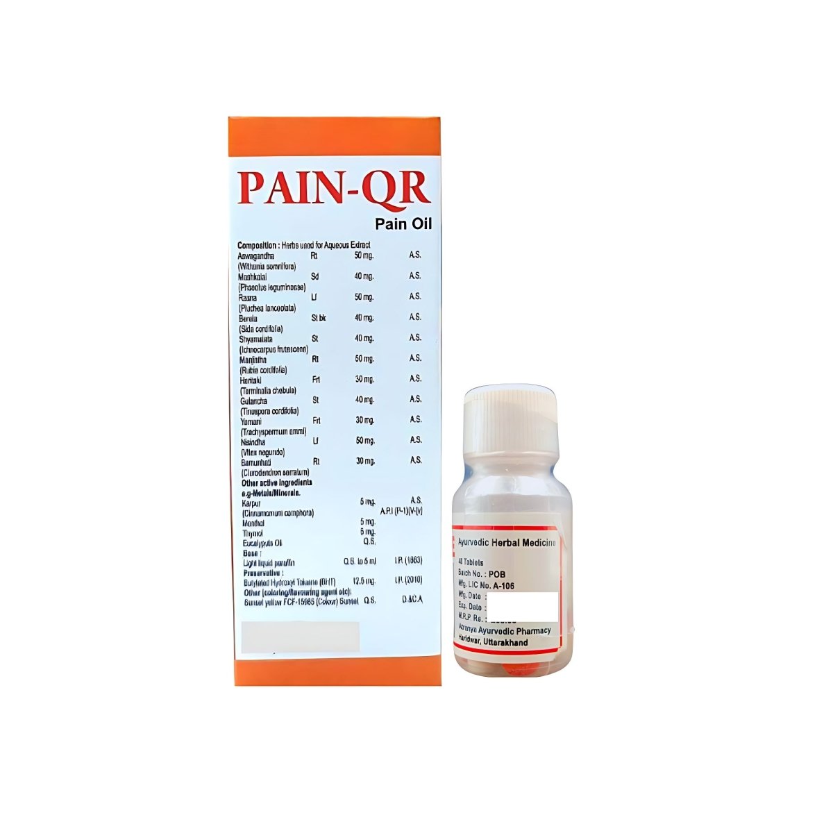 Pain Relief and Pain Cure Tablet & Pain QR oil (COMBO PACK)