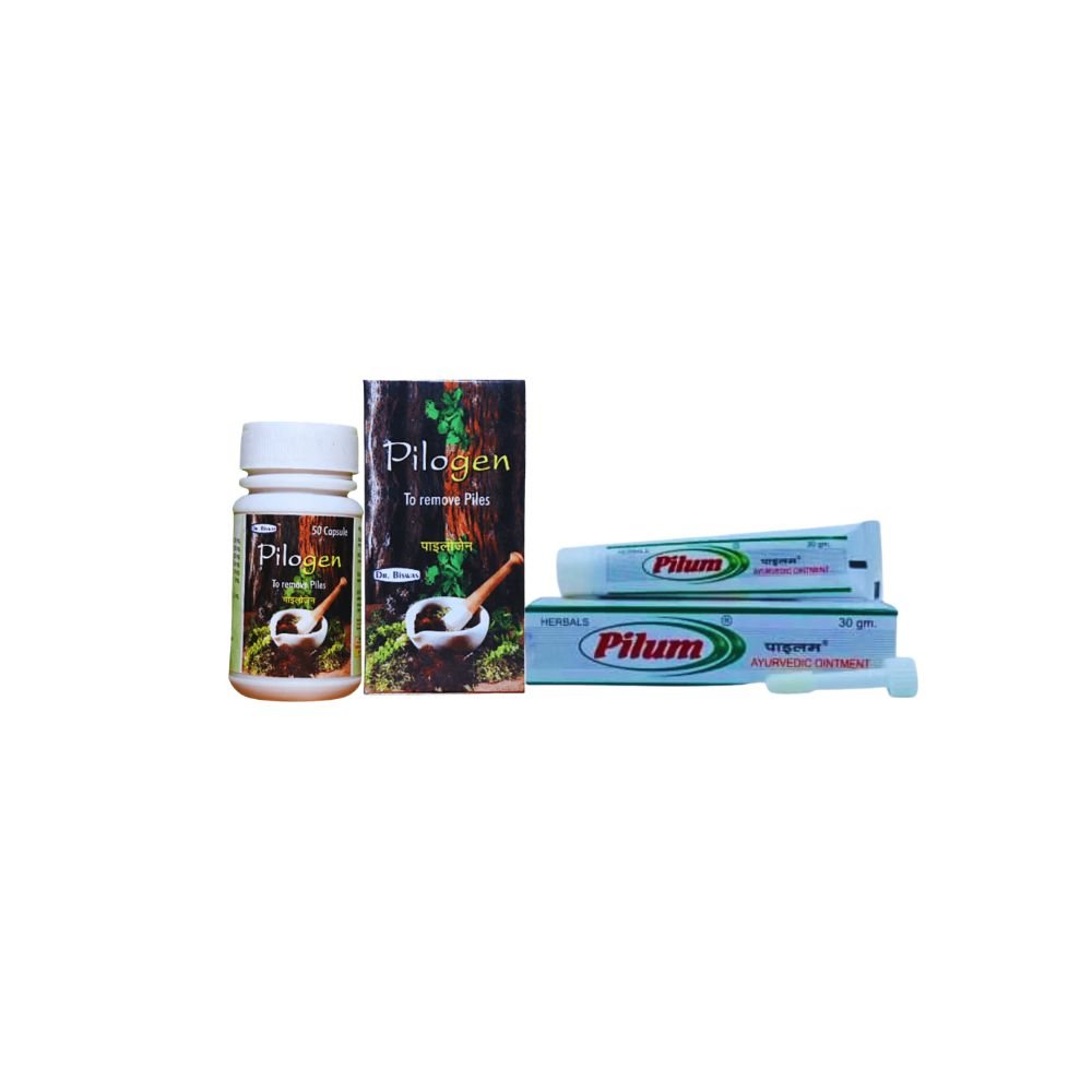 PILUM OINTMENT & Pilogen Capsule (pack of 2)
