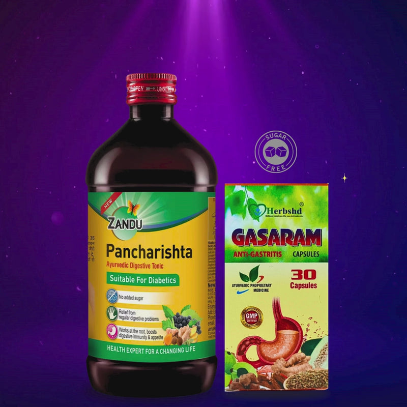 Buy Gastric Relief Zandu Pancharishta Digestive Tonic gasaram capsule